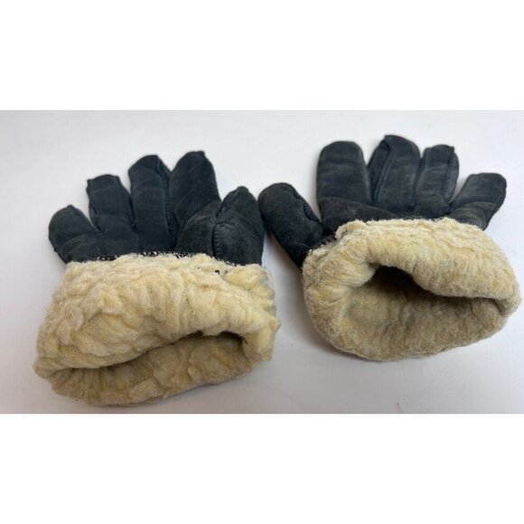 Suede Lined Men’s Gray Green gloves Winter - Picture 4 of 10